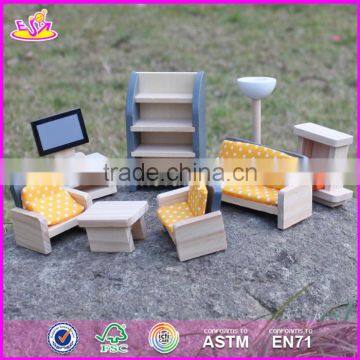 2017 New Design Children Pretend Play Wooden Dollhouse Furniture Sets W06B055 photo-4