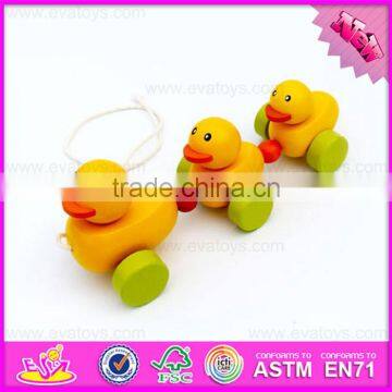 2016 Top Sale Kids Wooden Yellow Duck Toy W05B146 photo-5