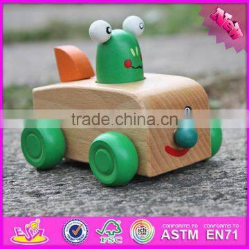 2017 New Products Funny Frog Car Children Toy Wooden Animals W04A323 photo-5