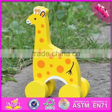 2017 New Products Animal Car Toy Wooden Giraffe Baby Toy W04A319 photo-5