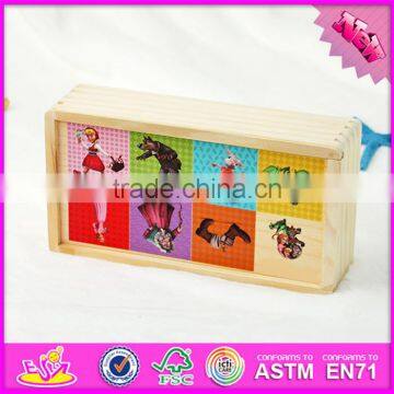 2016 Hot Sale Funny Children Wooden Domino Puzzle W15A065 photo-3