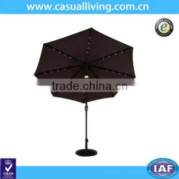 New Model 9 feet Patio Umbrella with Solar Powered LED Lights and Bluetooth Audio