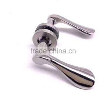 2017 Pop European Security Stainless Steel Glass Panel Hotel Keyless Door Handle Lock photo-3