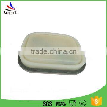 Hot Selling Food Grade Heat Insulation Non-toxic Portable Collapsible Silicone Lunch Box photo-2