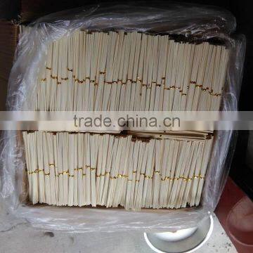 3mm*17.5cm*8pcs/pack Natural Rattan Stick Packaged With Gold Metal Strap for Reed Diffuser