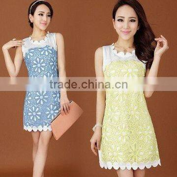 Flower lace dress women