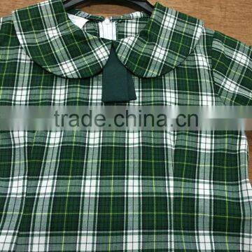 Primary School Uniform Designs Kids Check Fabric School Girls Pinafore photo-4
