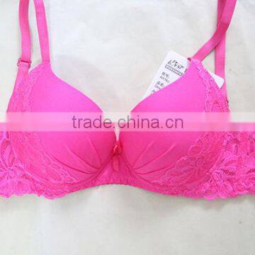 Women Padded Push up Bra With Lace Trimming photo-2