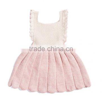 Wholesale Baby Girl Boutique Frocks Newborn Princess Knitted Romper Dress photo-6