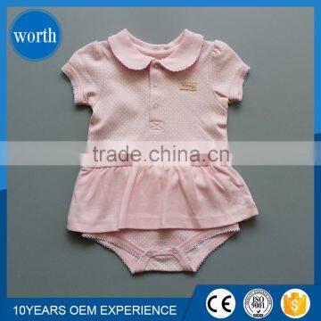 wholesale high quality cute baby girl romper printing baby dress romper