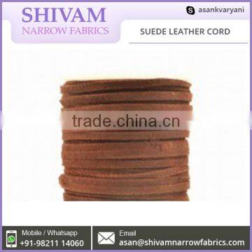 Heavy Duty and Highly Durable Suede Round Leather Cord