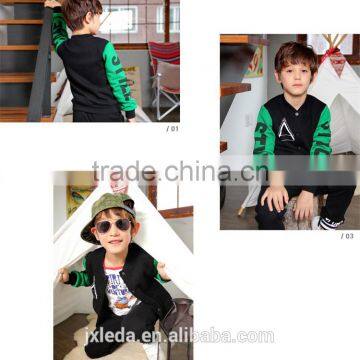 Fashion New Style Children Boys Printed Leg and Chest Color Block Sleeve Jacket photo-2