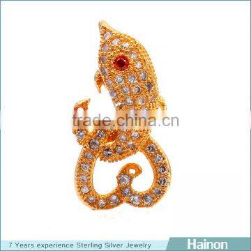 fish shape sterling silver beads pave micro zircon factory wholesale