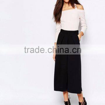 2016 Autumn Long Sleeve Sexy Women Bodysuit Plain White Halter Neck Off Shoulder Leotard In Rib Your Own Brand photo-5