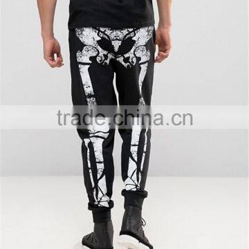 Custom Design Men Casual Pants Halloween Joggers With Skeleton Print Custom Print Cotton Leggings photo-2