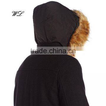 Custom Winter Plain Wool Utility Hooded Coat and Jacket photo-4