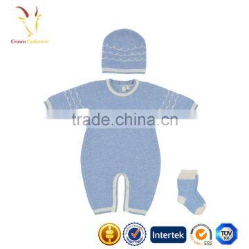 Cute Baby Cashmere Romper Set Romper Hat Sock Sets