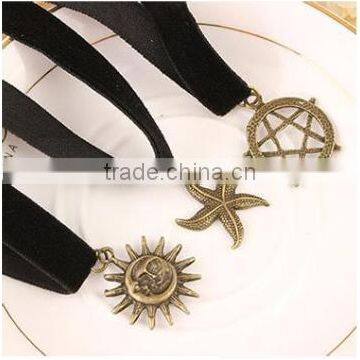 Hot Sale Clavicle Necklace Europe Style Black Suede Elastic Necklace photo-2