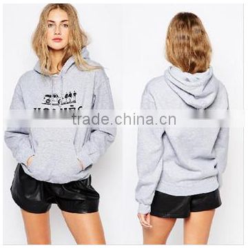 2015 fashion design women cheap fleece hoodie