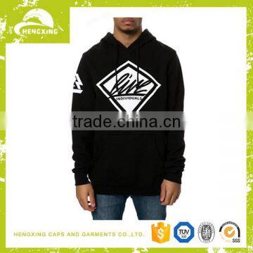 Black 100% cotton cheap plain hoodies hoodies