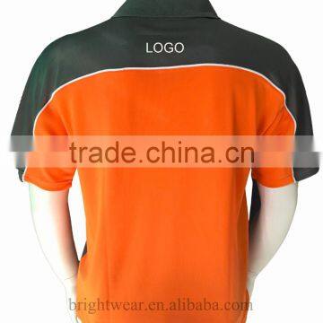 Contrast 100% Polyester Knit Fabric Embroidery Safety Custom Short Sleeve Protective Polo Shirt photo-2