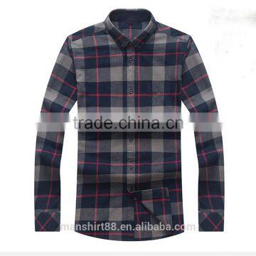 2017 Men Shirts 100% Cotton Dress Shirt Men Flannel Shirts photo-4