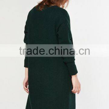 High Quality Popular Sweater Women Knit Ladies Long Coat Design With Pocket photo-4