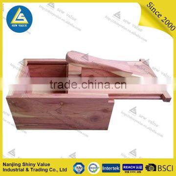 Superior Quality Solid Cedar Valet Foldable Wood Shoe Polish Storage Box photo-6