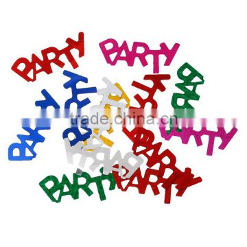 PVC Confetti Party Decoration Wedding Message "Party" At Random