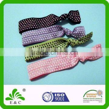 Large Polka Dot Fine Quality Elastic Head Band Hair Tie Bracelet