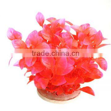 2016 Hot Sale Newest Aquarium Fish Tank Decoration Plastic Red Purple Plants Artificial Plants Grass Flower Ornament photo-4