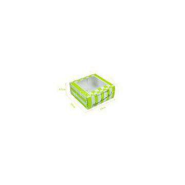 Empty clear Window Colored Recycled Paper Boxes , food grade Cake Box