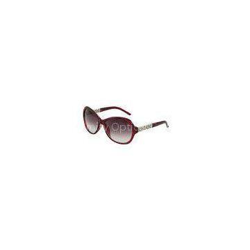 Round Plastic Polarized Sunglasses For Women , Coloured Frame Optic Sunglasses