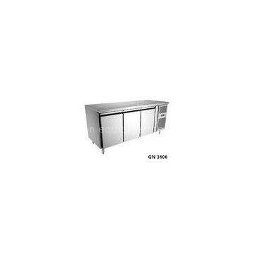 Silver Under Counter Freezer For Supermarket GN3100BT , Commercial Undercounter Refrigerator