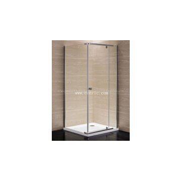 Chrome aluminum profile,swing door shower enclosure with 6mm glass