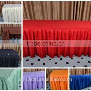 wedding table skirting satin box pleats table skirt