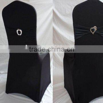 black wedding spandex chair cover and lycra chair band with buckle