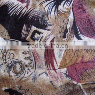 Printed 100% Polyester Velvet Fabric