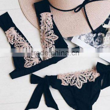 B40427A 2017 new design sexy lace bikini sets two pieces swimwear