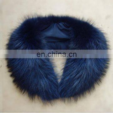 Super big luxury fur collar accessory real raccoon fur collar for lady coat