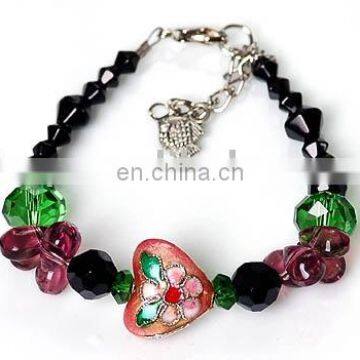 heart shape cloisonne bracelet