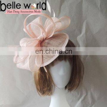 Fashion design light pink beautiful Fascinator Headband For Lady