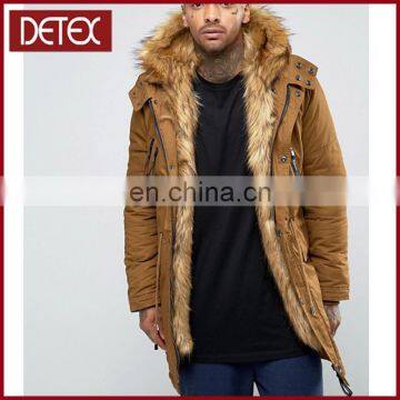 2016 Winter Extreme Warm Khaki Windproof Men Fur Parka