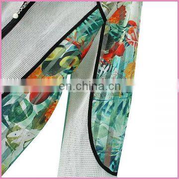 2015 OEM Front Chiffon Patched Net Sleeve Half Net New Design Girl's Jacket photo-3