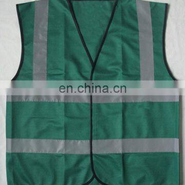 green reflective safety vest/cheap mens green vest/green reflective mesh vest