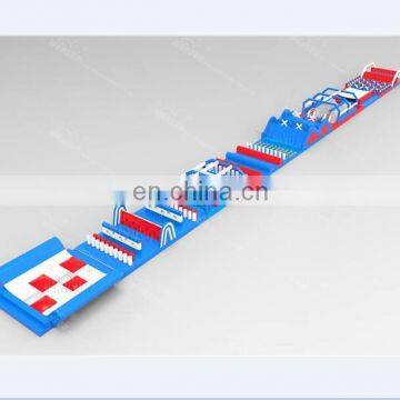 328 fts /100m new design obstacle course for sale, giant inflatable adults obstacle