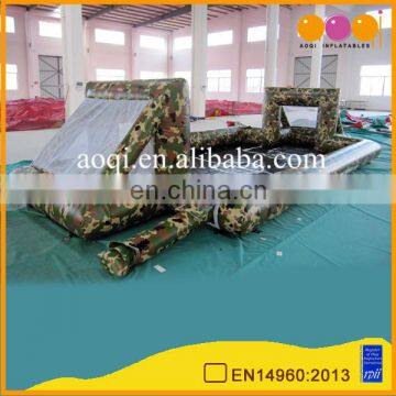 AOQI giant camouflage inflatable football field sports game for sale