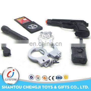 High quality police set Chinese platsic guns weapons for kids