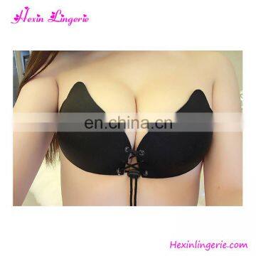In Stocks White Leopard Veins Sexy Backless Nubra Push Up Invisible Bra photo-5