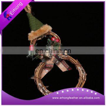 Christmas linen decoration green hat christmas tree decoration